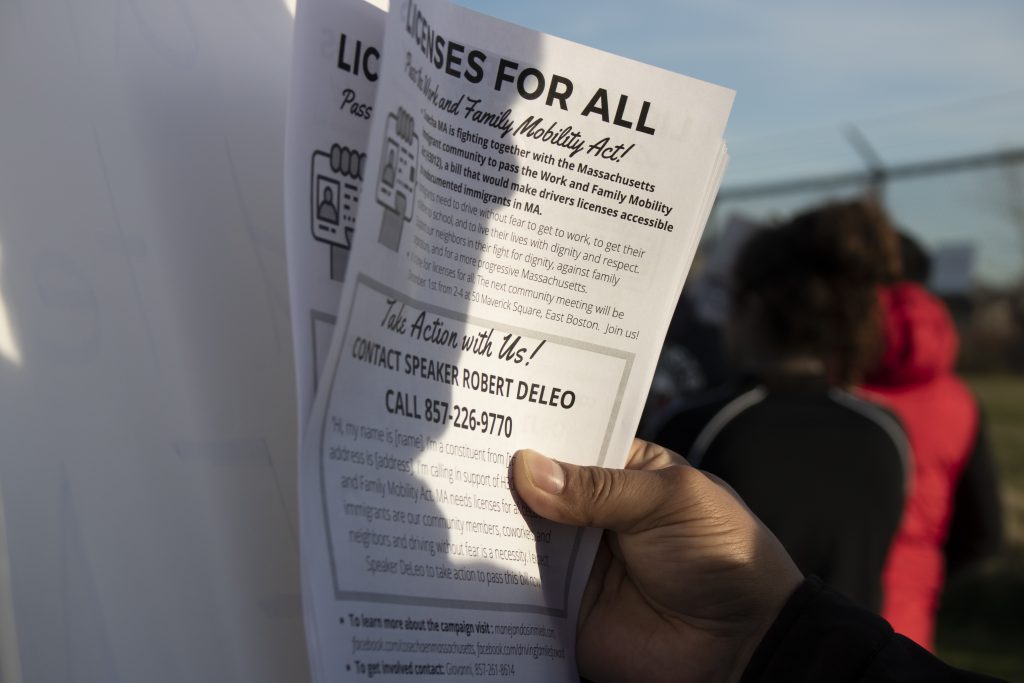Legislators and activists handed out theses flyers at rallies and protests. Photo by Elizabeth Torres.