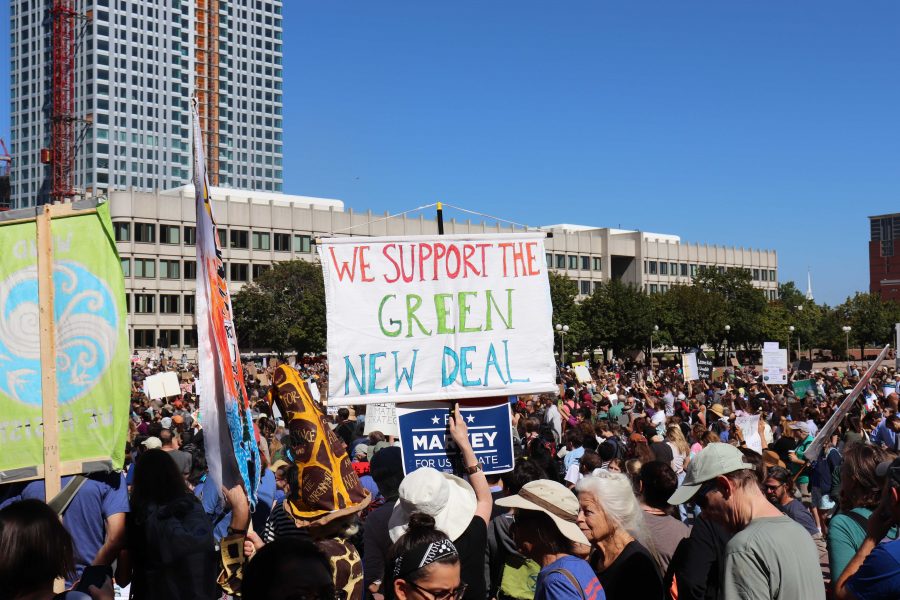 Protestors referred to themselves as Generation Green New Deal. Photo by Eileen OGrady.