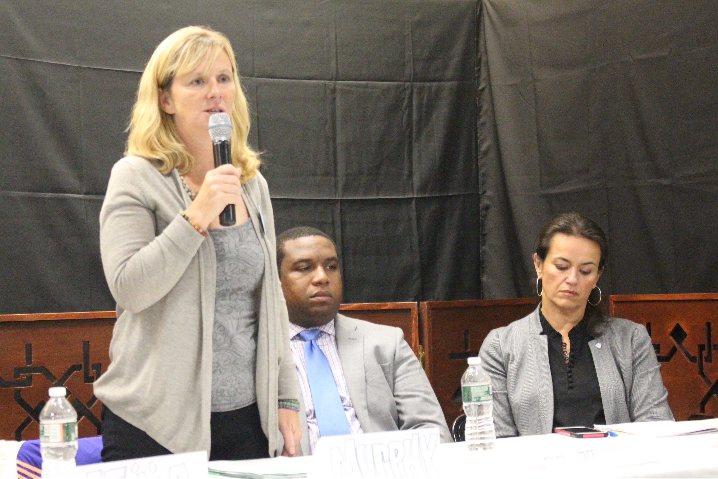 City Councilor at-large candidate Erin Murphy has repeatedly told voters that the opioid epidemic has impacted her personally. Up until last week, at the Right to the City forum on Oct. 9, she had never publicly disclosed any details. Photo by Alexa Gagosz.