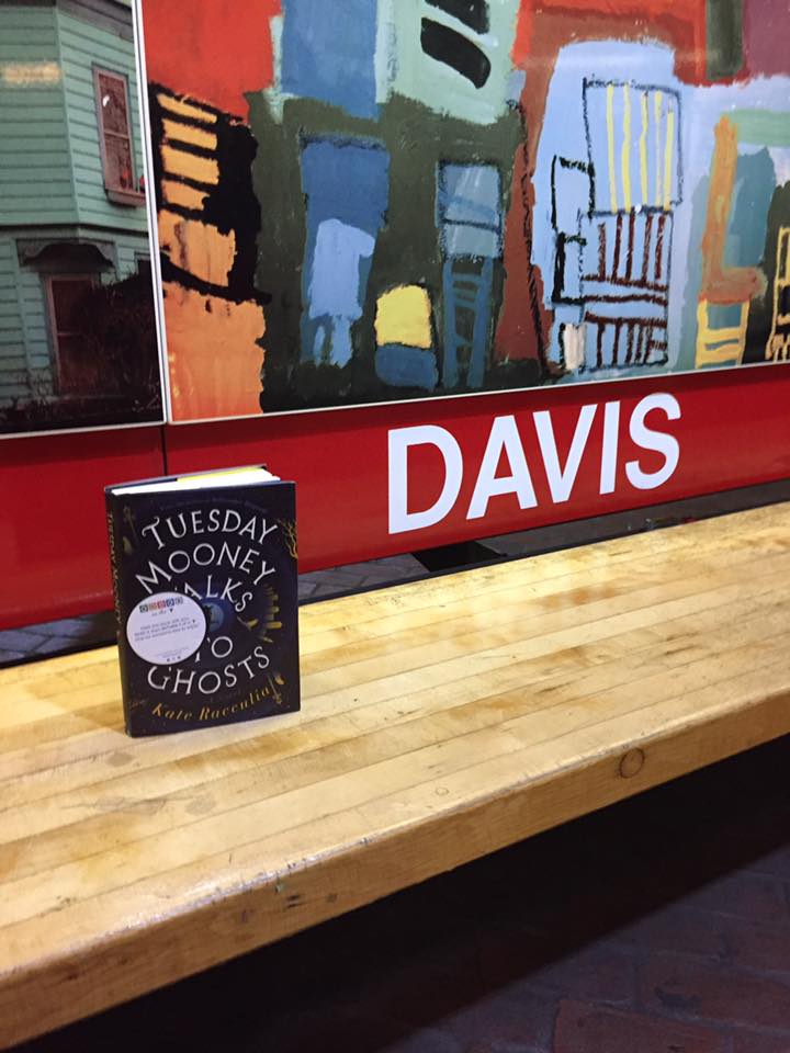 Book fairies leave books in stations across Greater Boston. Photo courtesy of Books on the T's Facebook page.