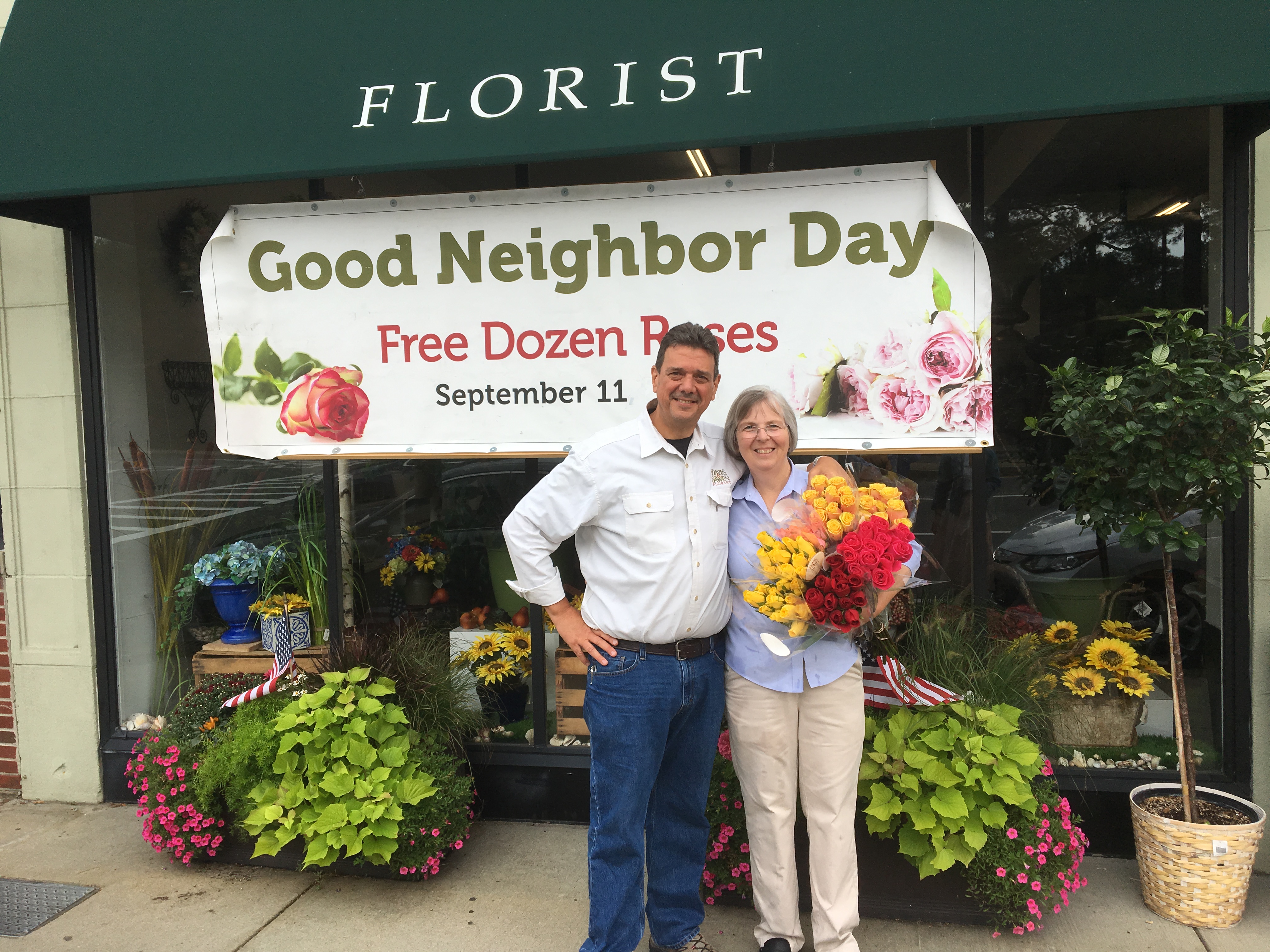 George and Barbara Sawin own Davis and Sawin Florist in West Roxbury. Photo by Jordan Erb.