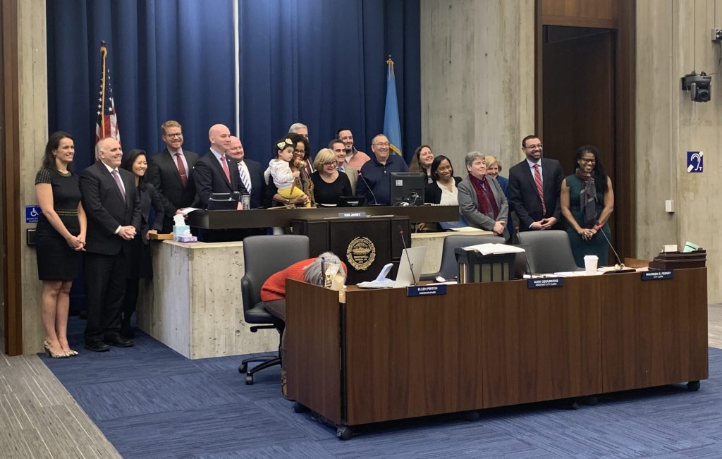 Boston City councilors attended a brief meeting at City Hall this week. Photo by Jordan Erb.