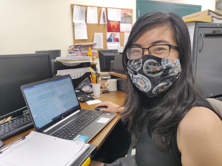 Christine Nguyen at her work