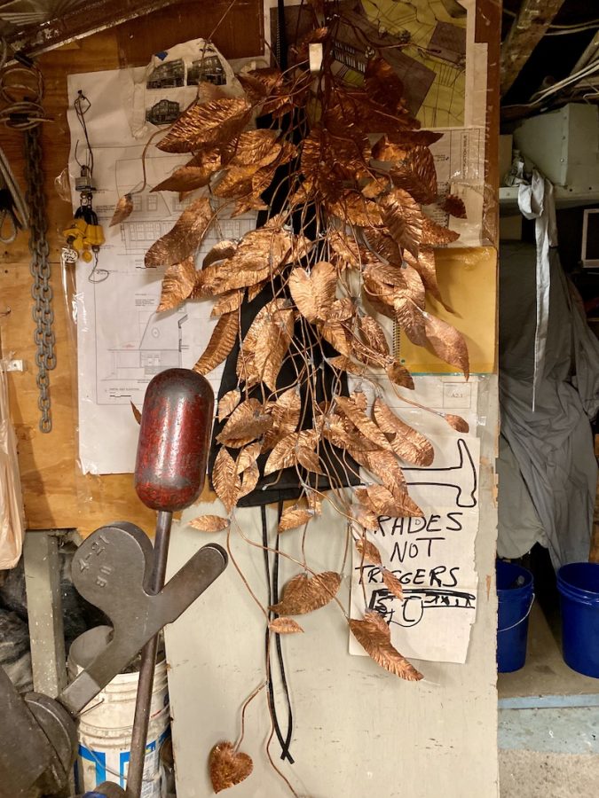 A copper artwork on display at The People's Academy. Photo: Huilin Li