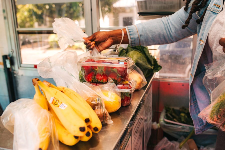 Fresh fruits and vegetables sold on Fresh Truck