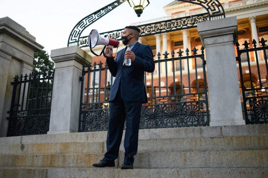 The rev. Jacob Urena at the "We are the Change Rally and March" on Sept. 26. 