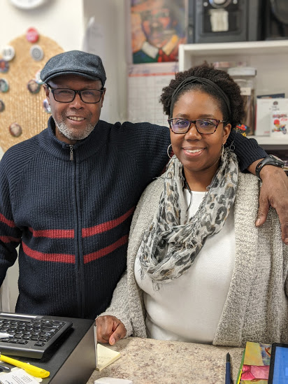 Leonard Egerton and Clarrissa Cropper, co-owners of Frugal Bookstore.
