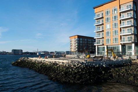 Clippership Wharf, constructed in 2019, features coastal preparedness strategies in its construction.