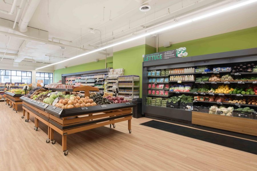 Inside the Daily Table grocery store.