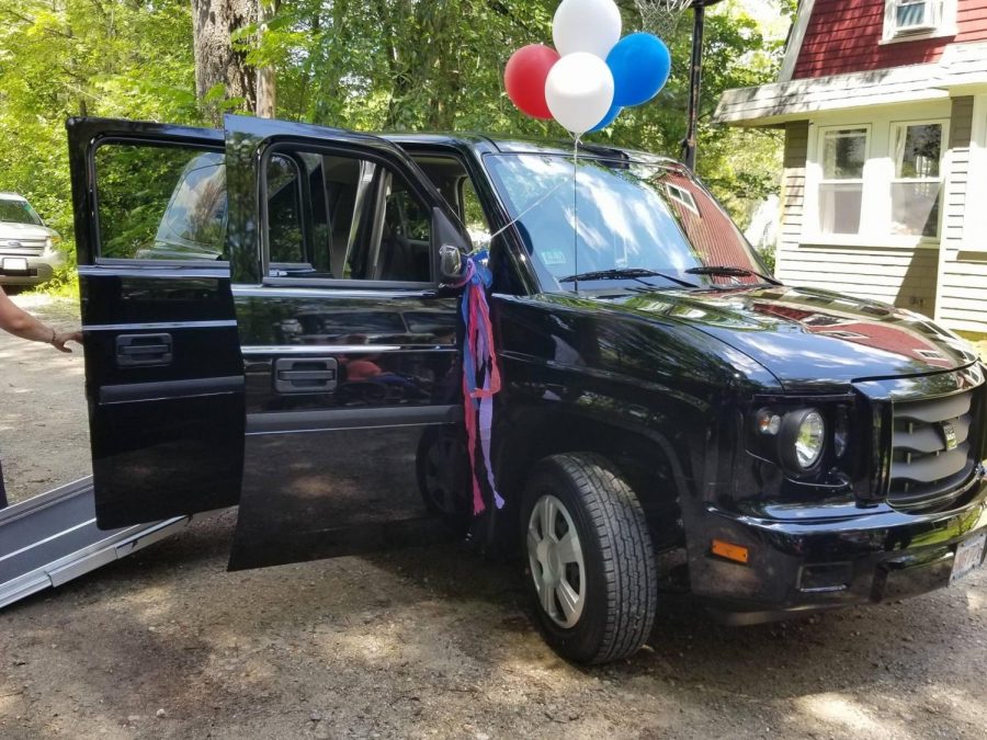The Carlson family’s van, donated to them by Sofia’s Angels