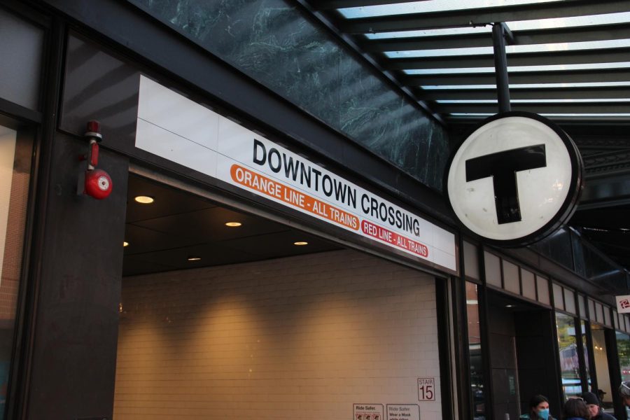 Photo of the Downtown Crossing T stop.