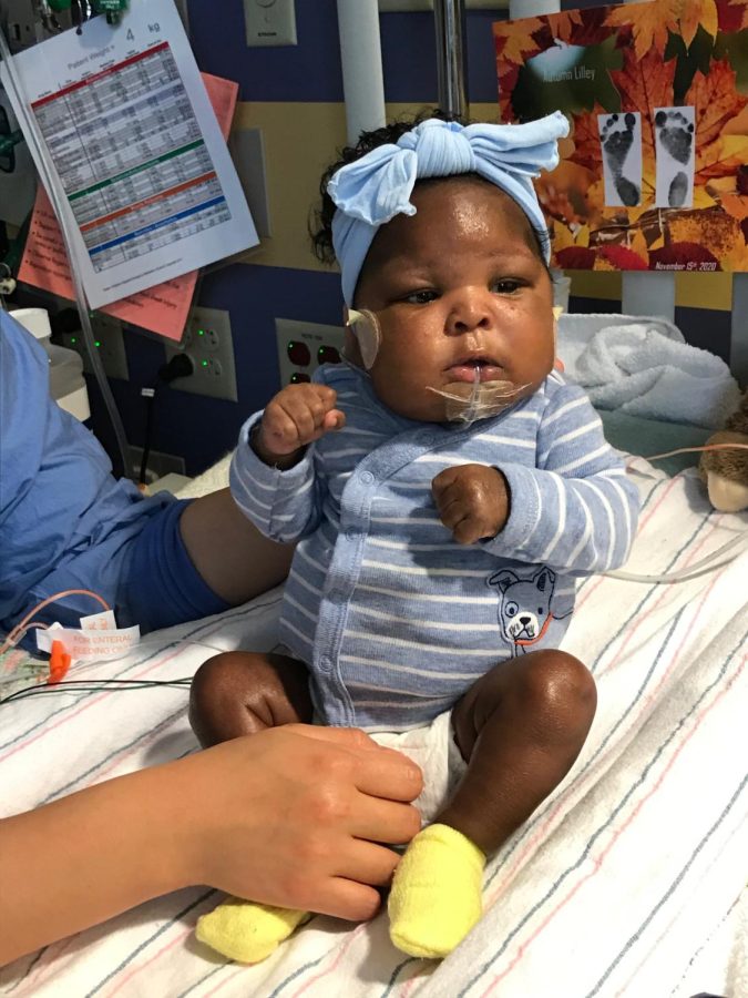 Baby autumn receives treatment at a facility
