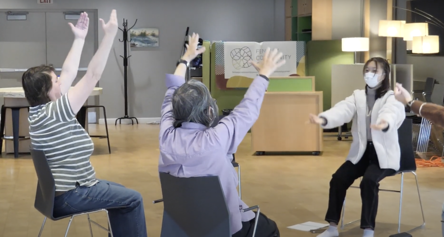 Ai Li Mok teaches senior citizens low-impact dance movements