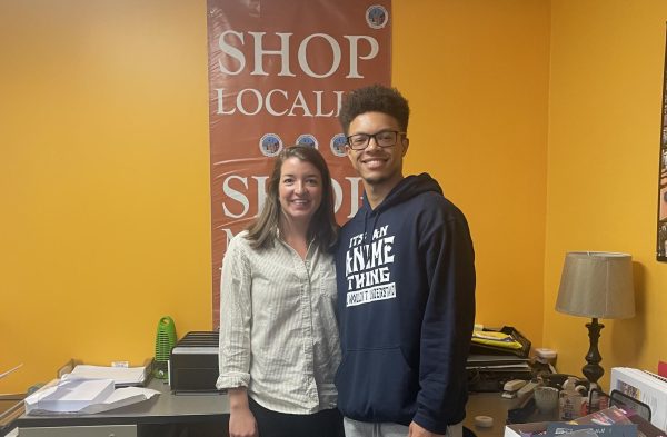 Staff of Mission Hill Main Streets at their office in Mission Hill. 